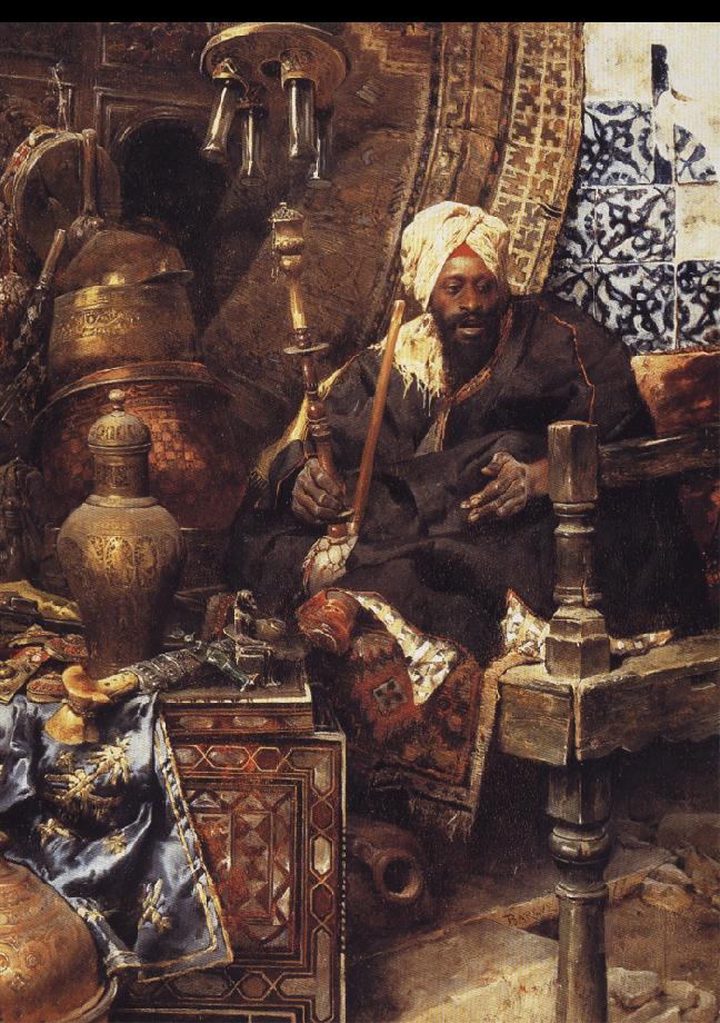 Charles Bargue Arab Dealer Among His Antiques.